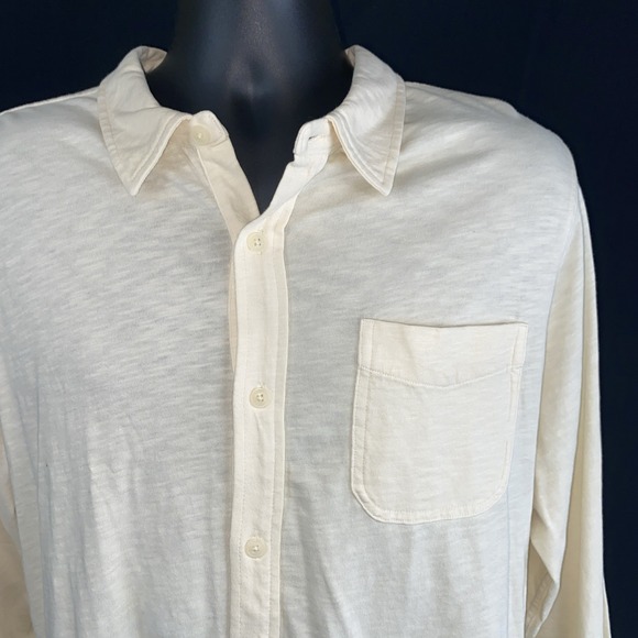 J.CREW Other - J. Crew Mens Shirt Large Garment Dyed Harbor Baywood Ivory Slub Cotton Collared